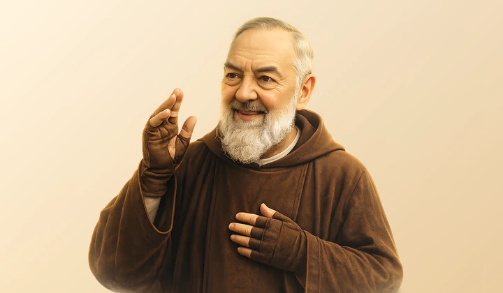 São Pio em gesto de bênção