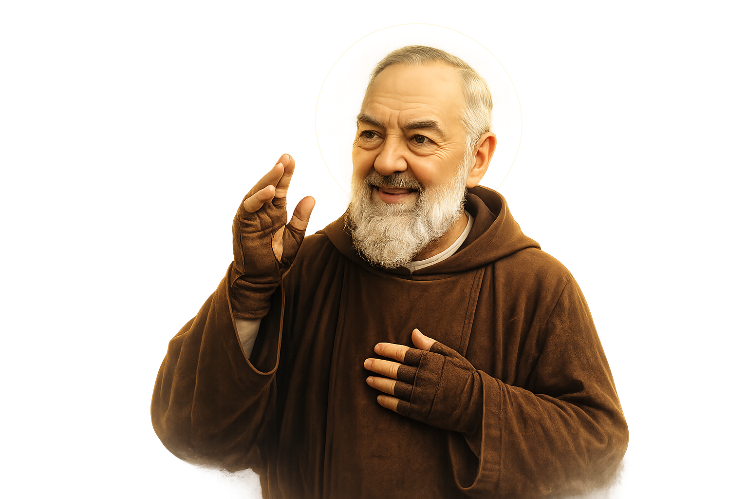 São Pio em gesto de bênção